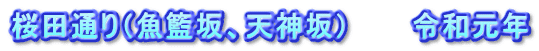 桜田通り（魚籃坂、天神坂）　　　令和元年