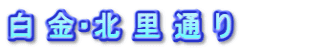 白 金・北 里 通 り        